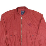 HIM COLLECTION Mens Red Bomber Jacket XL Polyester Blend Plain Zip Comfortable
