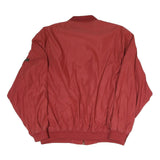 HIM COLLECTION Mens Red Bomber Jacket XL Polyester Blend Plain Zip Comfortable