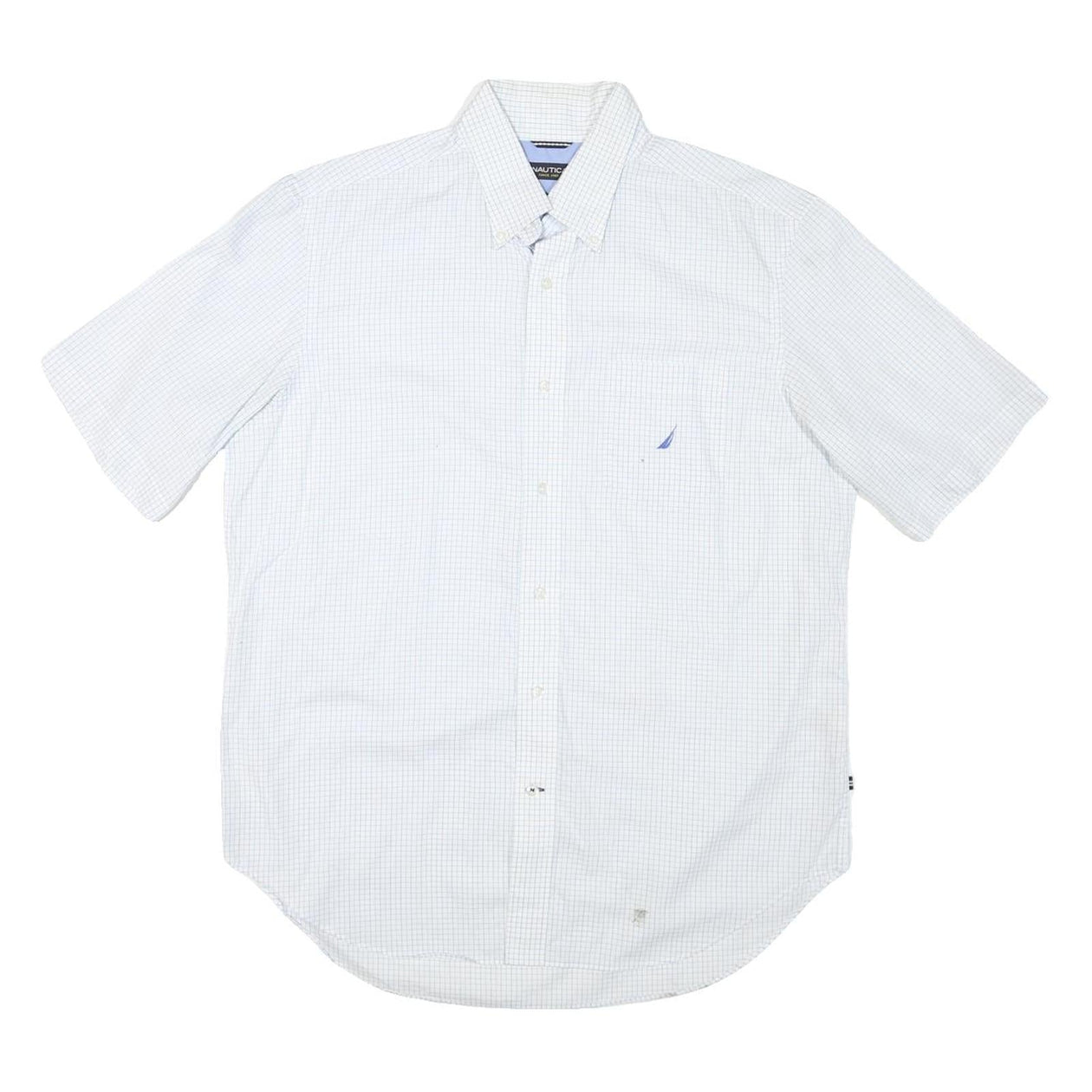 nautica white dress shirt Boys Long Sleeve Button Down Size 15 Cotton Blend Finished with premium Nautica branding Nautica Mens long-sleeve dress shirt