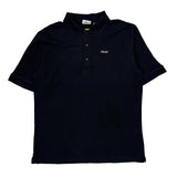 Reebok Polo Shirt - Large Black Cotton