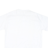 Mens White Henley Cotton Blend Shirt XL Casual Short Sleeve Pocket