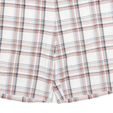CHAPS Mens Shorts White & Orange Plaid Casual XL W36 Stylish Cotton Blend