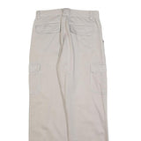LETS GO Mens Beige Regular Fit Straight Leg Cotton Blend Trousers W30 L30 Casual