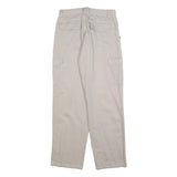 LETS GO Mens Beige Regular Fit Straight Leg Cotton Blend Trousers W30 L30 Casual