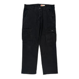 Wrangler Cargo Trousers - 33W 29L Black Cotton