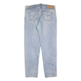 LEVI'S 504 Mens Regular Blue Denim Light W42 L34 Zip Classic Fit Jeans