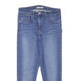 LEVI'S Womens Jeans Blue Slim Skinny Denim Light W29 L23 Raw Hem Zip Closure