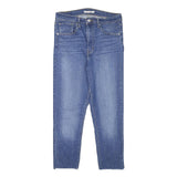LEVI'S Womens Jeans Blue Slim Skinny Denim Light W29 L23 Raw Hem Zip Closure