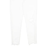 LEVI'S 721 High Rise Skinny Ankle Womens White Slim Skinny Denim W30 L27 Raw Hem