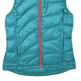 SALOMON Womens Teal Blue Puffer Jacket M Polyester Blend Quilted Zip Outdoor