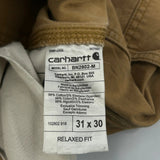 Carhartt Double Knee Carpenter Trousers - 31W 30L Brown Cotton
