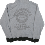 NFL Mens Grey Minnesota Vikings Cotton Blend Zip Up Hoodie L NFL Pro Line