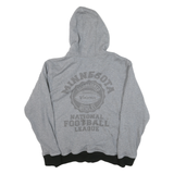 NFL Mens Grey Minnesota Vikings Cotton Blend Zip Up Hoodie L NFL Pro Line