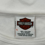 Savannah Harley Davidson Graphic T-Shirt - Large White Cotton