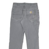 CARHARTT Mens Grey Relaxed Straight Denim Medium Wash W30 L29 Durable Workwear