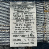 Carhartt Jeans - 35W 32L Blue Cotton