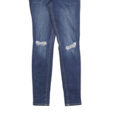 GAP Womens Slim Fit Skinny Denim Jeans Blue Cotton Blend W26 L30 Ripped Knee