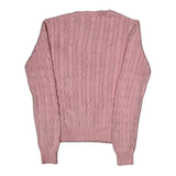 Ralph Lauren Cable Knit Sweater - Medium Pink Cotton