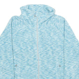 CALVIN KLEIN PERFORMANCE Womens Blue White Heathered Jacket L Polyester Zip