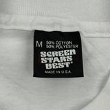 Single Stitch University Of California San Diego Screen Stars College T-Shirt - Medium White Cotton Blend