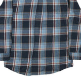 JACHS Mens Blue & Brown Check Shirt XL Cotton Blend Casual Long Sleeve