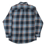 JACHS Mens Blue & Brown Check Shirt XL Cotton Blend Casual Long Sleeve
