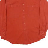 FASHION REPORT Mens Red Cotton Shirt M Casual Button-Up Long Sleeve