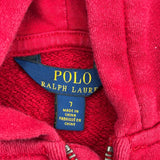 Age 7 Polo By Ralph Lauren Hoodie - Small Red Cotton