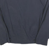 MANHATTEN CLUB Mens Navy Button Jacket M Polyester Blend Plain Classic