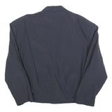 MANHATTEN CLUB Mens Navy Button Jacket M Polyester Blend Plain Classic