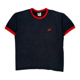 Nike T-Shirt - Large Black Cotton