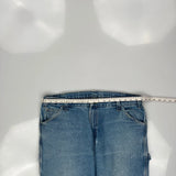 Dickies Carpenter Trousers - 38W 30L Blue Cotton