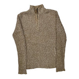 Tommy Hilfiger 1/4 Zip - Large Beige Cotton Blend