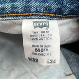 550 Levis Jeans - 30W 34L Blue Cotton
