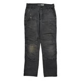 Carhartt Double Knee Carpenter Trousers - 30W 32L Black Cotton