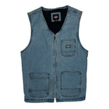 Dickies Denim Gilet - Small Light Wash Denim