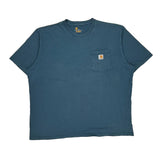 Carhartt T-Shirt - 2XL Blue Cotton