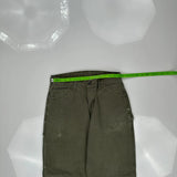 Dickies Carpenter Trousers - 28W 30L Green Cotton