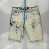 Switch Denim Shorts - 32W 11L Acid Wash Denim