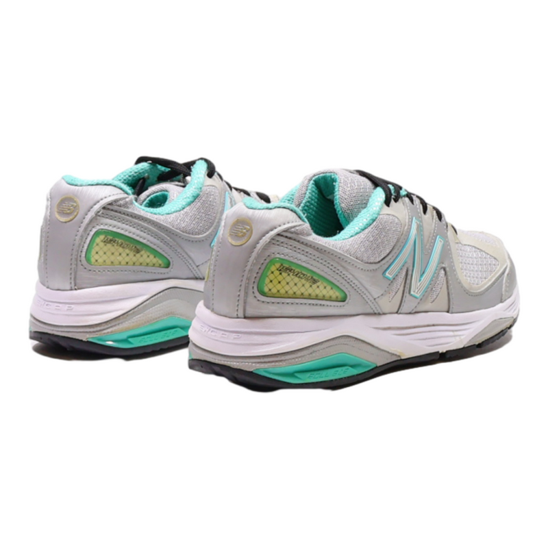 NEW BALANCE Sneaker Trainers Silver Synthetic Womens UK 5