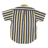 TOMMY HILFIGER Mens Yellow & Navy Stripe Shirt S Button Down Casual Cotton