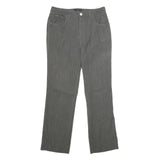 TRUSSARDI Womens Grey Polyester Blend Regular Fit Straight Leg Trousers W28 L27