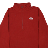 THE NORTH FACE Mens Red Jacket M Polyester Blend Zip Front Plain Casual Outdoor