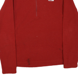 THE NORTH FACE Mens Red Jacket M Polyester Blend Zip Front Plain Casual Outdoor