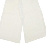 THE BURNT SOUL Womens Cotton Blend White Loose Wide-Leg Trousers W26 L27