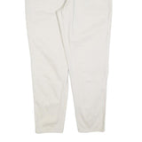 TEDDY'S Womens Cotton Blend White Relaxed Straight Trousers W36 L32 Casual