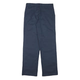 DICKIES Mens Cotton Blend Navy Regular Straight Trousers W31 L30 Workwear Zip