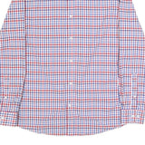 TOMMY HILFIGER Mens Blue & Red Check Shirt M Cotton Button Down Slim Fit