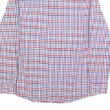 TOMMY HILFIGER Mens Blue & Red Check Shirt M Cotton Button Down Slim Fit