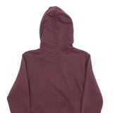 PUMA Womens Maroon Hoodie UK 8 Cotton Blend Pullover Logo Sweatshirt